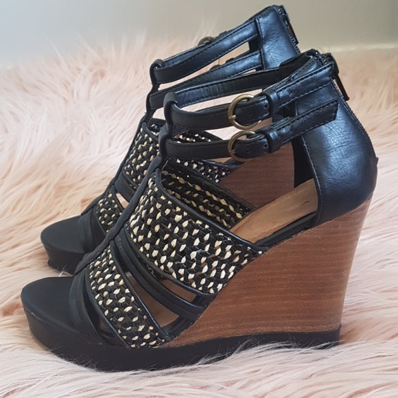 Aldo woven & wooden wedges - Picture 5 of 10